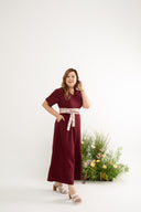 Édition Limitée Detachable Obi-Belt Jumpsuit (Pink Peranakan)