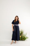 Édition Limitée Detachable Obi-Belt Jumpsuit (Navy Peranakan)