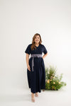 Édition Limitée Detachable Obi-Belt Jumpsuit (Navy Peranakan)