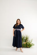 Édition Limitée Detachable Obi-Belt Jumpsuit (Navy Peranakan)
