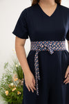 Édition Limitée Detachable Obi-Belt Jumpsuit (Navy Peranakan)