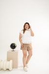 Crochet Eyelet Top (White)