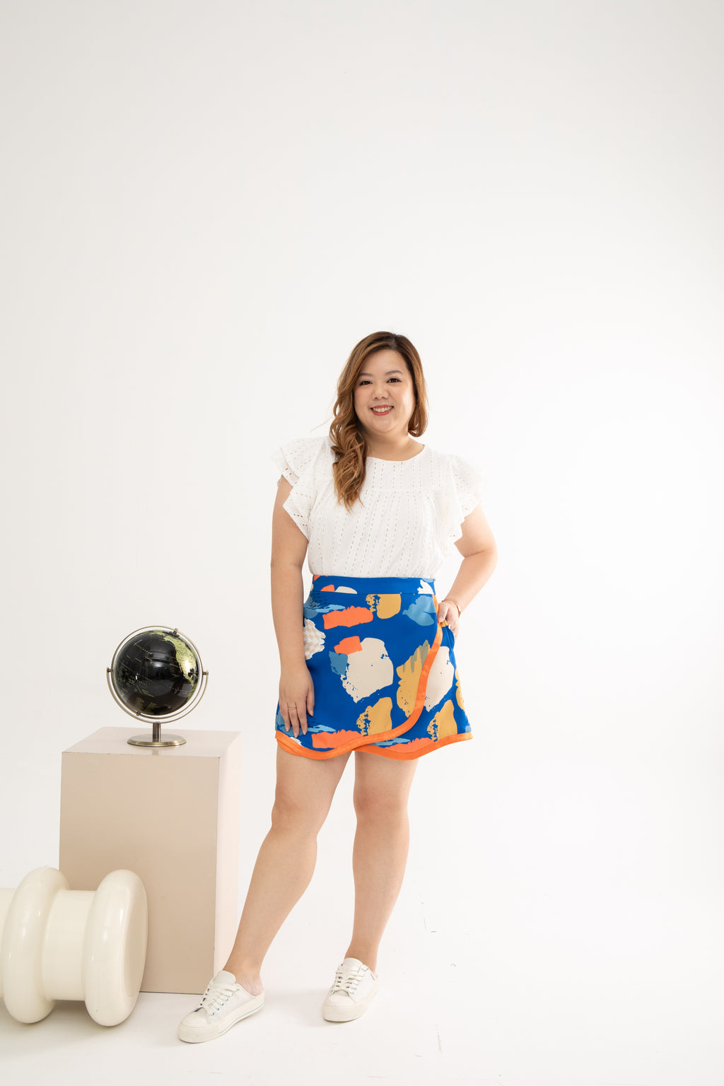 Édition Limitée Print Scallop Hem Skorts (Palette Spill)