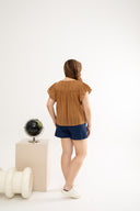 Embroidery Eyelet Top (Hazelnut)