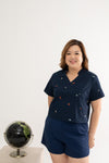 Mandarin Collar Boxy Top (Édition Limitée Embroidery)