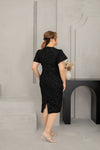 Couture Elegance Dress (Jacquar Black)