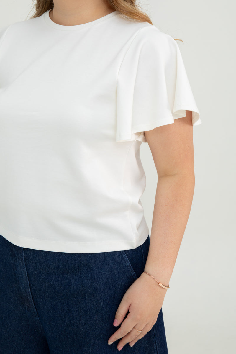 Flutter Sleeves Tee (White)