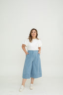Soft Denim Culottes (Light Wash)