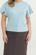 Flutter Sleeves Tee (Light Blue)
