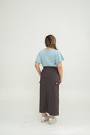 Utility Skirt with Side Pockets (Gunmetal Grey)