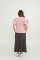 Flutter Sleeves Tee (Rose Pink)