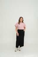 Utility Skirt with Side Pockets (Black)