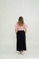 Utility Skirt with Side Pockets (Black)