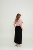 Utility Skirt with Side Pockets (Black)