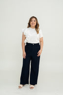 Modern Flow Tailored Pants (Dark Navy)