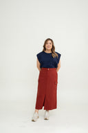 Utility Skirt with Side Pockets (Maple Red)