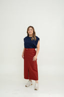 Utility Skirt with Side Pockets (Maple Red)