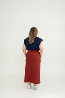 Utility Skirt with Side Pockets (Maple Red)