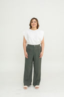 Wide Shoulder Boxy Tee (White)
