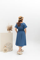 Smocked Waist Dress (Yale Blue)