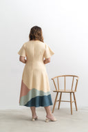 Gathered-waist Midi Dress (édition limitée print - Sunrise Rays)