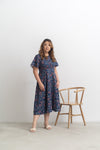 Gathered-waist Midi Dress (édition limitée print - Autumn)