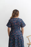 Gathered-waist Midi Dress (édition limitée print - Autumn)