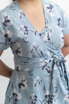 Kimono Wrap Dress (Blue Poppy)