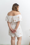 2-way Off Shoulder Romper (Embroidery)