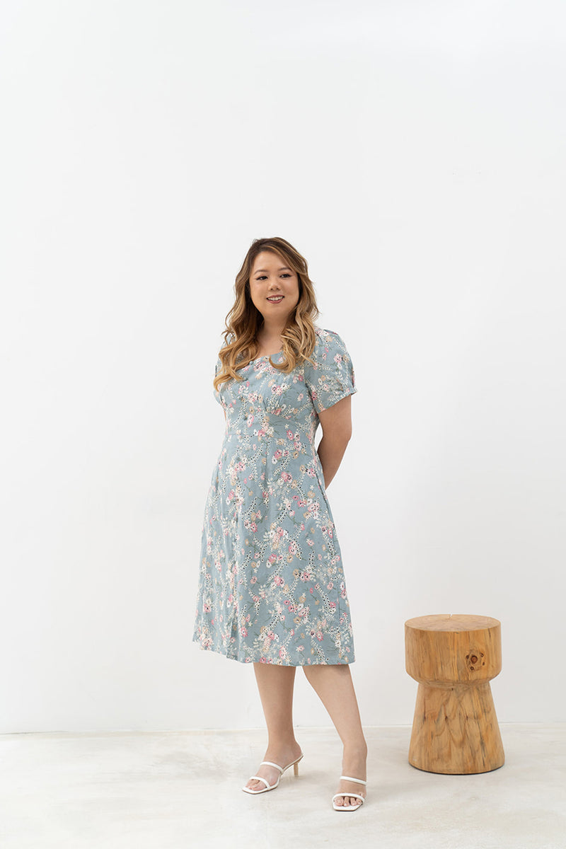 Embroidery Dress (Blue)