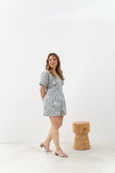 Embroidery Pastel Floral Romper (Blue Florals)