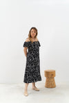 Wild Flowers Summer Dress (Black)