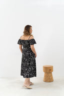 Wild Flowers Summer Dress (Black)