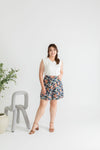 Wide Leg High Waist Berms (Blue Sakura)