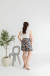 Wide Leg High Waist Berms (Blue Sakura)