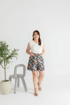 Wide Leg High Waist Berms (Blue Sakura)