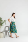 Tortoise Shell Buttons Printed Skirt (Safari Forest)