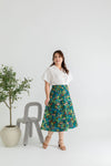 Tortoise Shell Buttons Printed Skirt (Safari Forest)