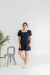 Front Panel Smock-back Romper (Navy)