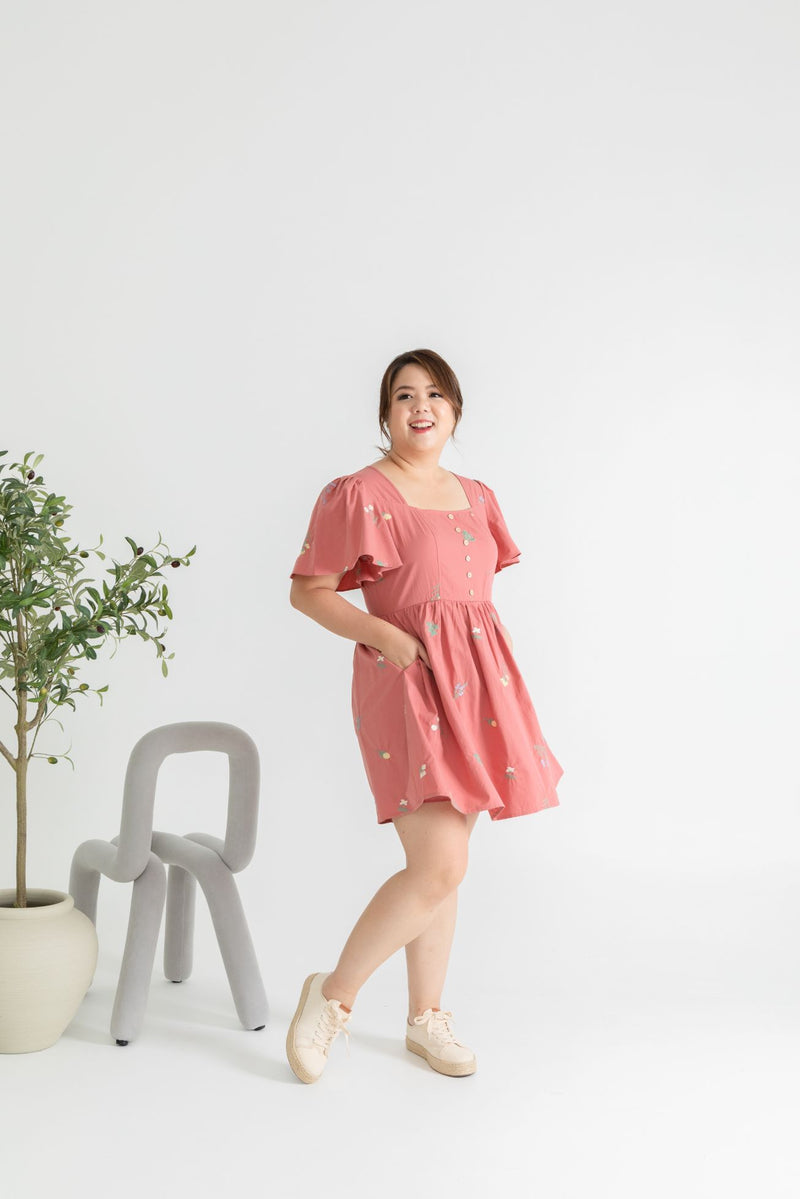 Open Field Mini Dress Romper (édition limitée Tea Rose)