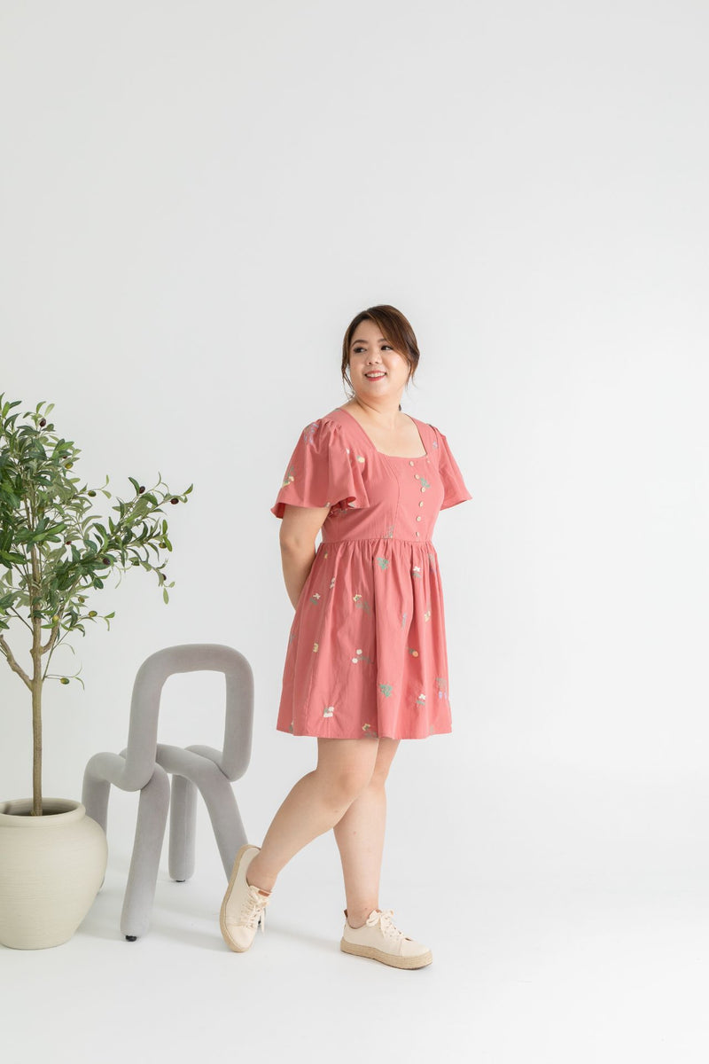 Open Field Mini Dress Romper (édition limitée Tea Rose)