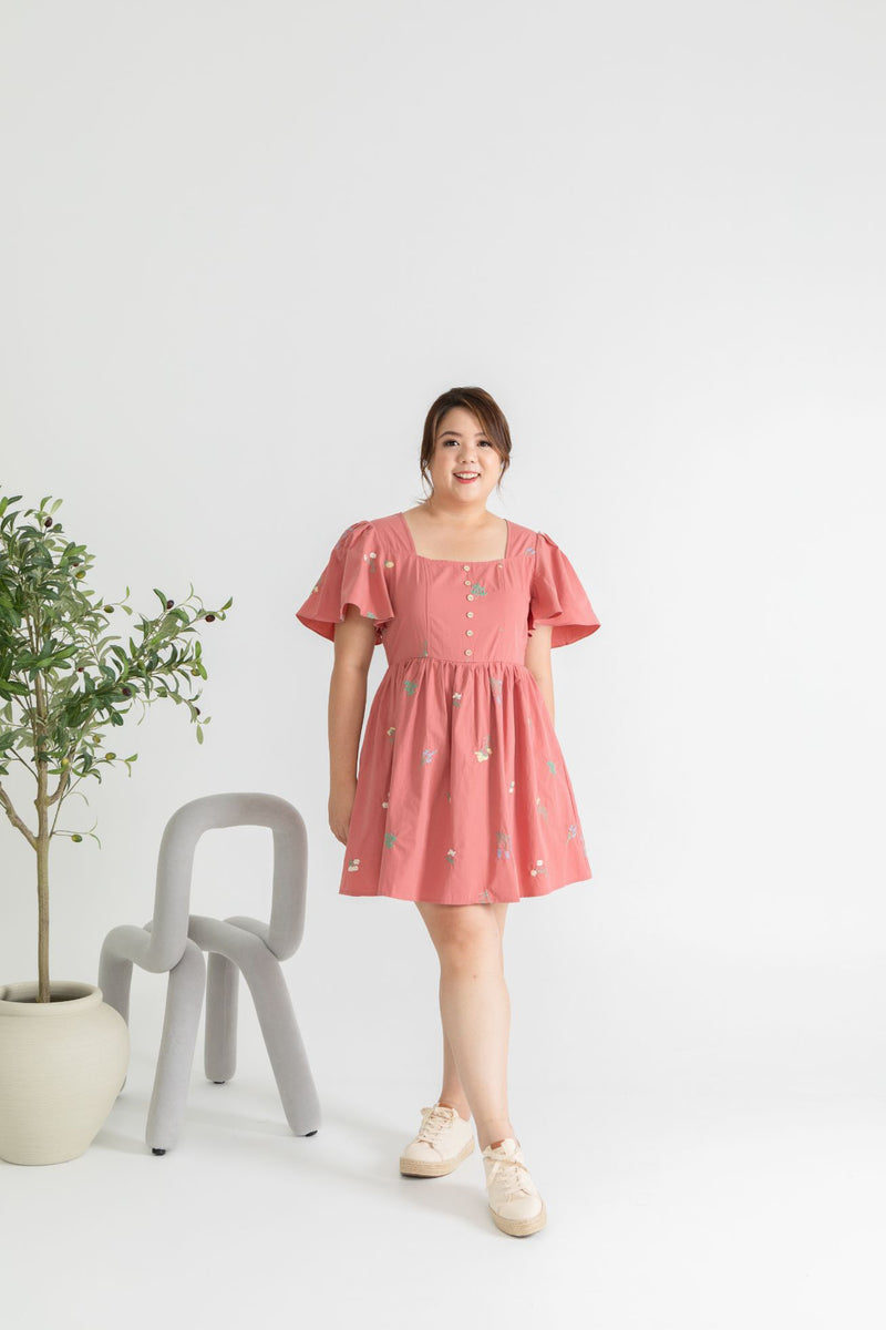 Open Field Mini Dress Romper (édition limitée Tea Rose)