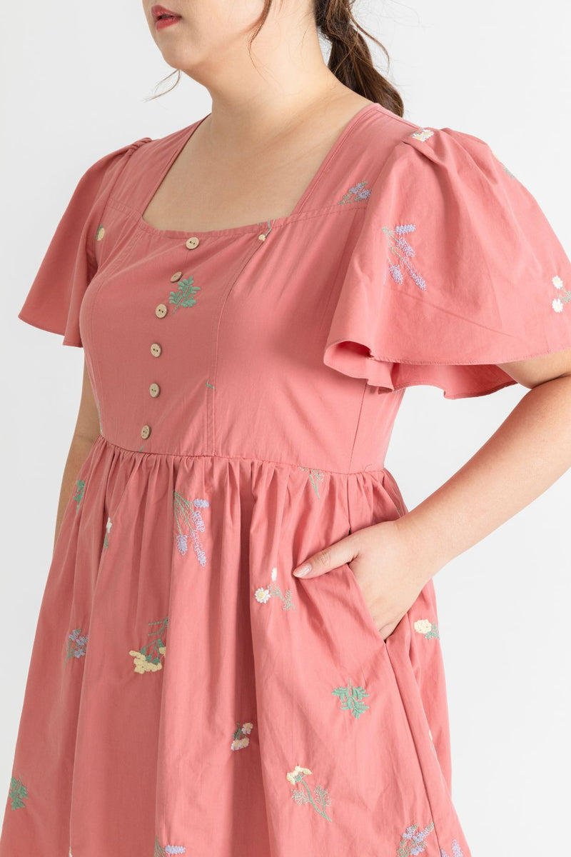 Open Field Mini Dress Romper (édition limitée Tea Rose)