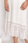 Embroidery Floral Midi Dress (White), Dress - 1214 Alley