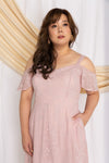 Embroidery Floral Midi Dress (Nude Blush), Dress - 1214 Alley