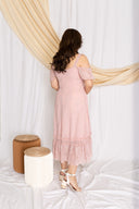 Embroidery Floral Midi Dress (Nude Blush), Dress - 1214 Alley