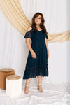 Embroidery Floral Midi Dress (Forest Green), Dress - 1214 Alley