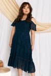 Embroidery Floral Midi Dress (Forest Green), Dress - 1214 Alley