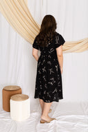 Fern High-Low Tortoise Shell Buckle Dress (Black), Dress - 1214 Alley