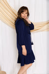 Crochet-Tassels Textured Dress (Navy), Dress - 1214 Alley